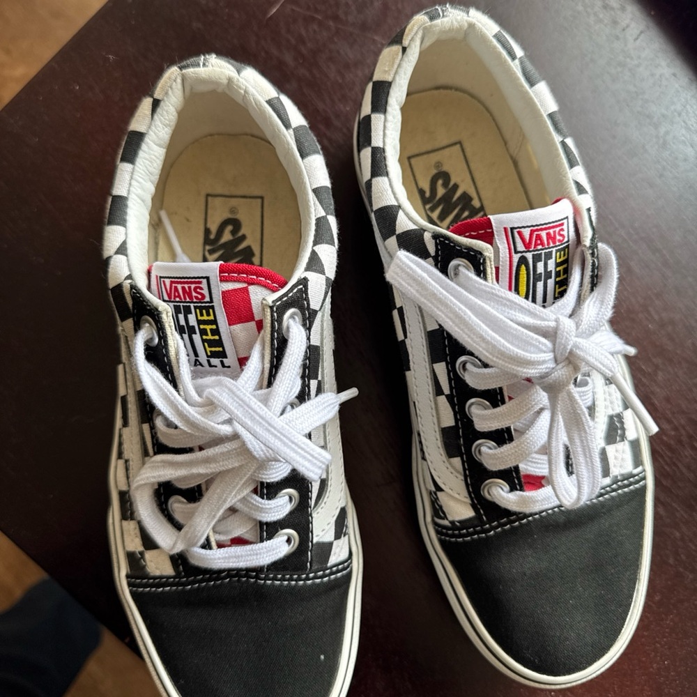 Vans Black and White Checkerboard Sneakers